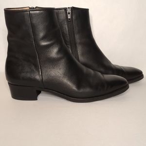 Graviti Arthur Beren Black Leather Ankle Boots
